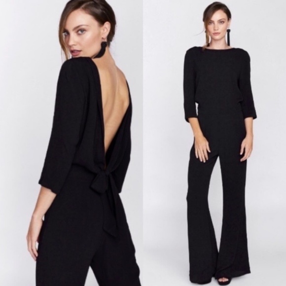 black pantsuit jumper